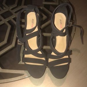 JustFab Black Wedge